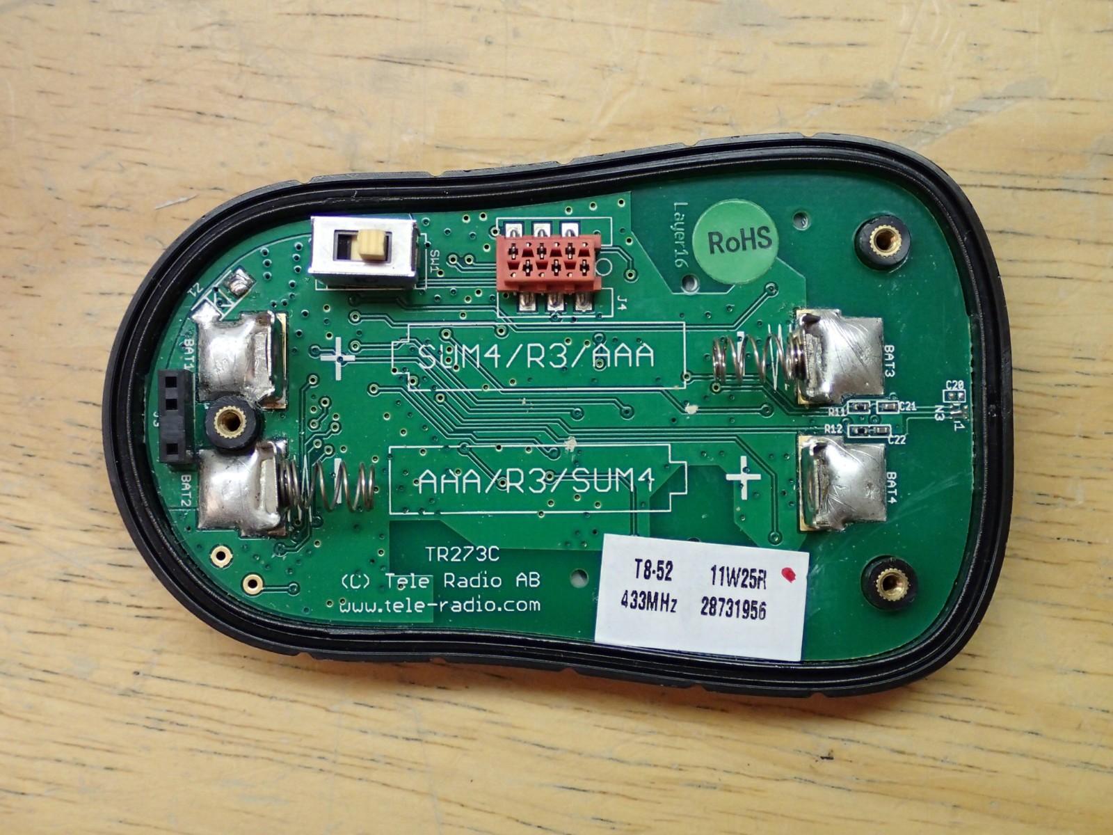 Tele Radio T60RX 02PTS Receiver & 3 Button Remote 433.92 Old Stock Unused Nice