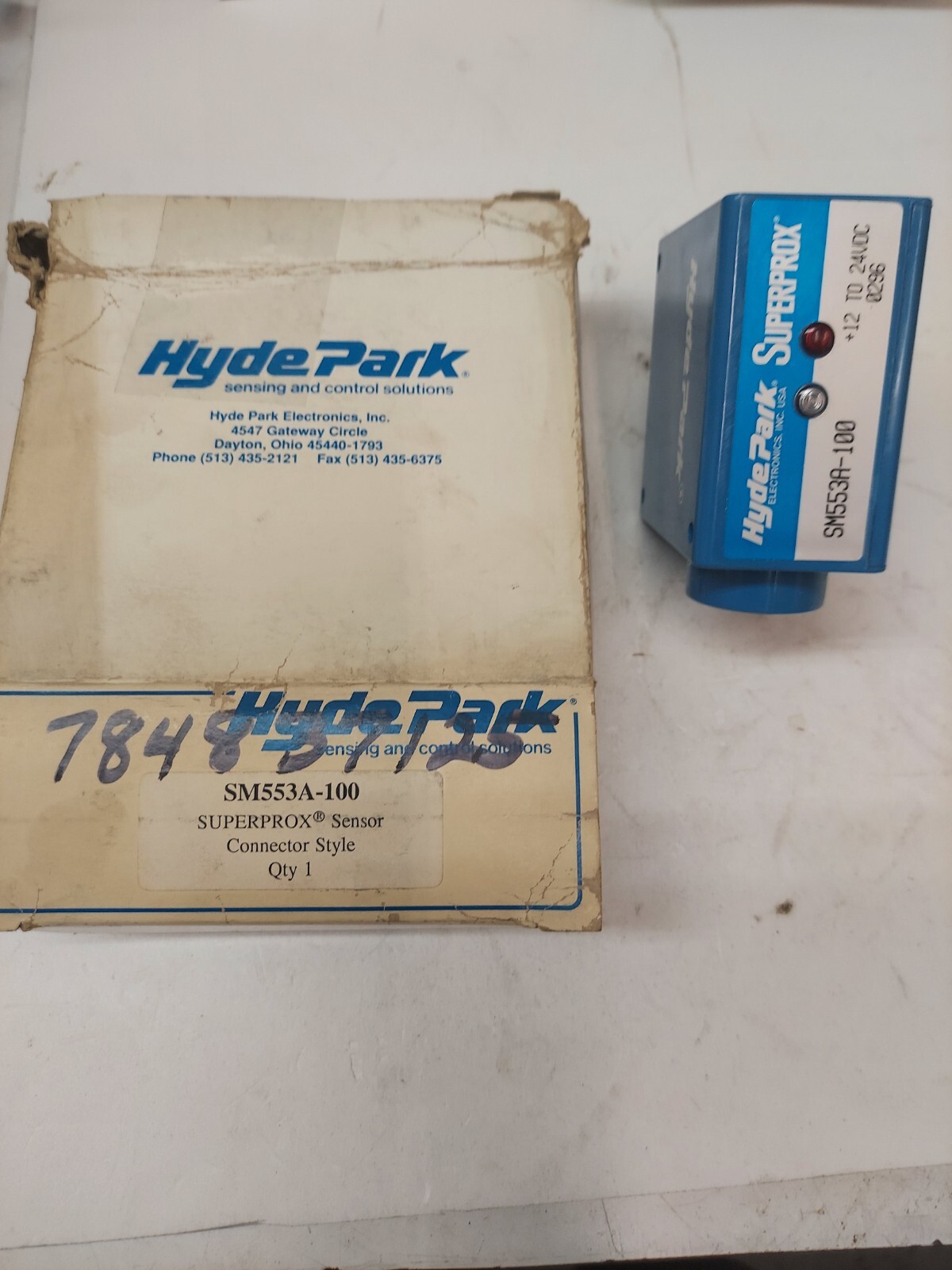 SM553A-100 HYDE PARK SUPERPROX ULTRASONIC PROXIMITY SENSOR+12 TO 24DVC New 2 AVA