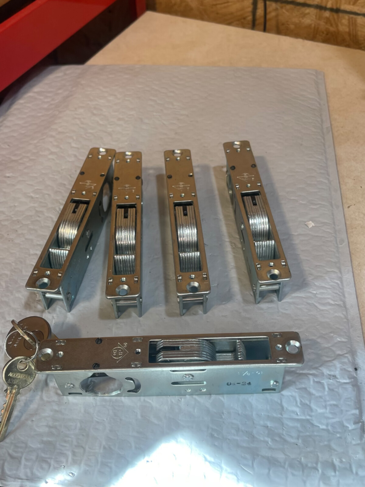 5 NEW Adams Rite 1753A-350-99 — 1-1/8 – 02 “E” Dead Lock 227899 (S4)