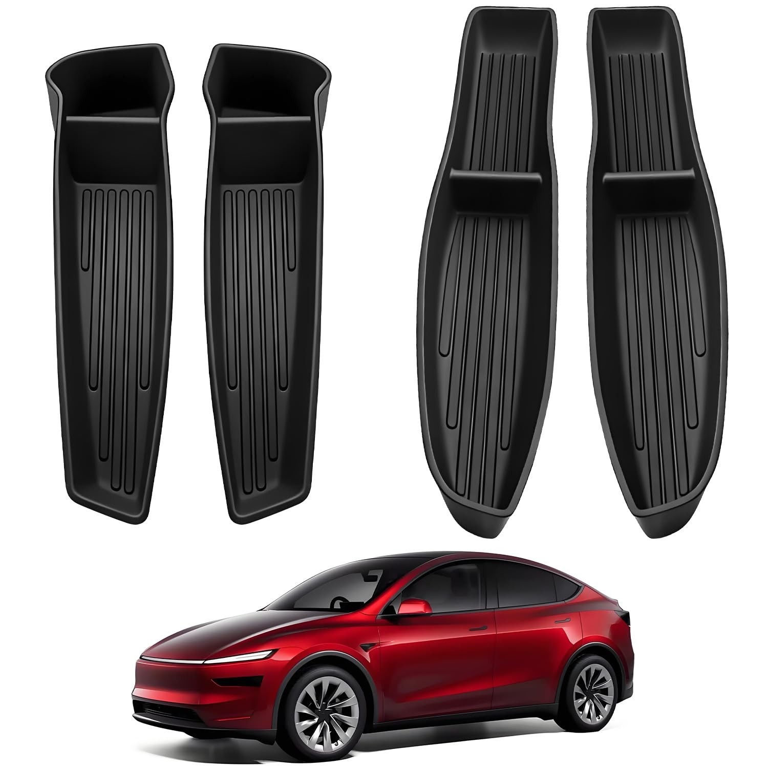 4PCS Door Side Storage Box for New 2025-2026 Tesla Model Y Juniper, Waterproo…