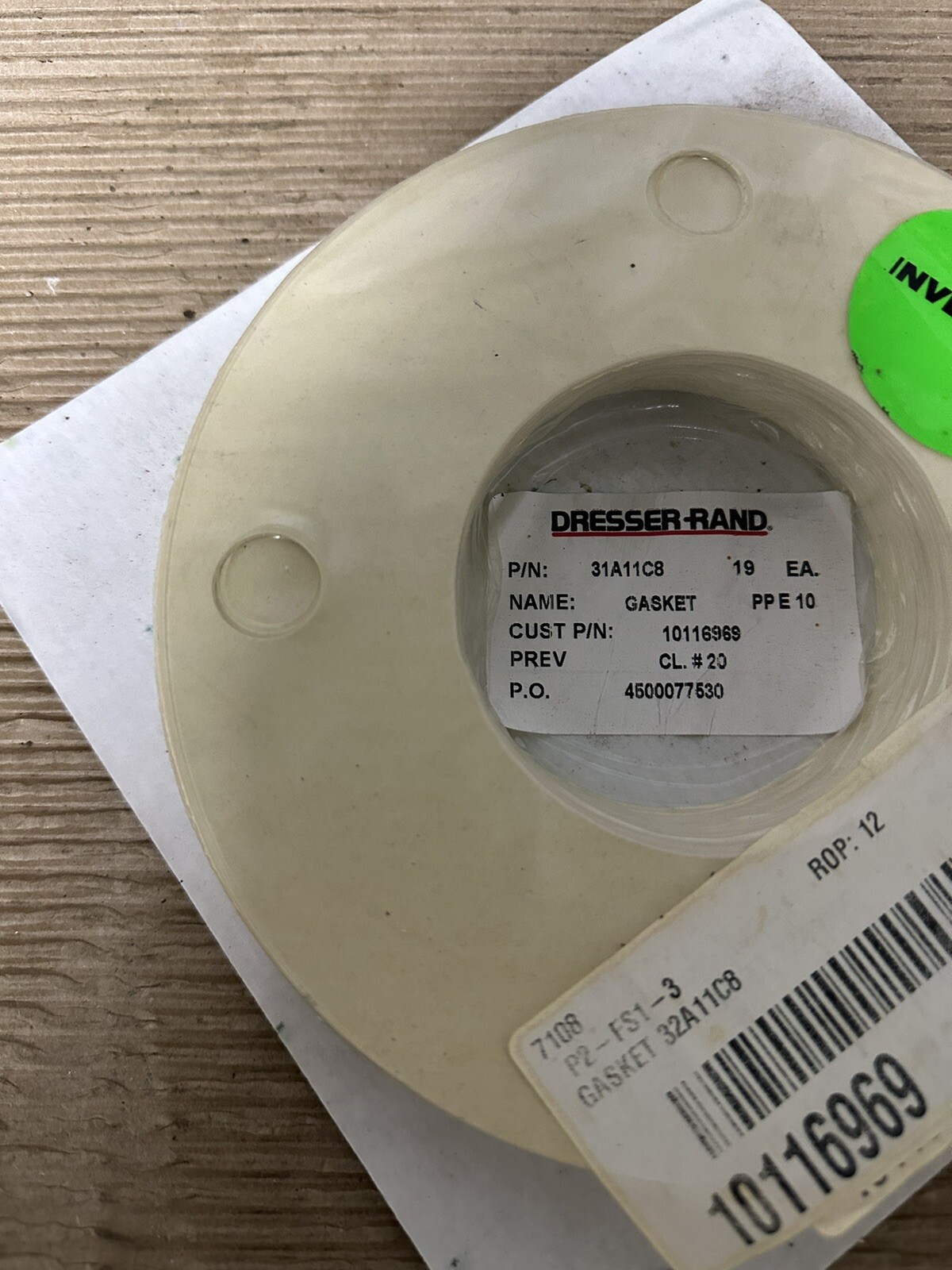Lot Of 19 Ingersoll Rand/Dresser Compressor Gasket Part Number 31A11C8