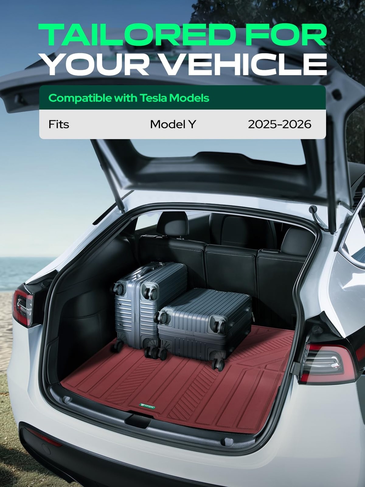 YHTAUTO Cargo Liners Compatible with Tesla Model Y Juniper 2025 2026, TPE Flo…