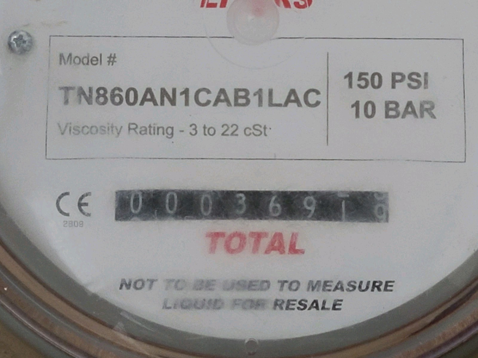 FILL-RITE TN860AN1CAB1LAC Flowmeter 150 PSI Mechanical 1 & 1/2″ Flow Meter Panel