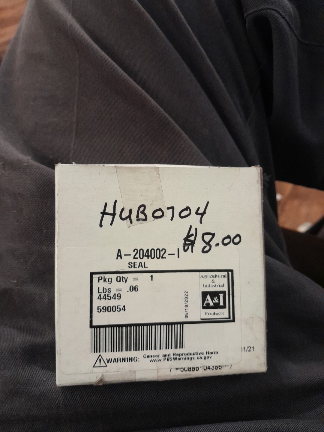Tcm /tisco 204002 Seal Replaces Hub0704 Tcm 17273vhy-bx 17617