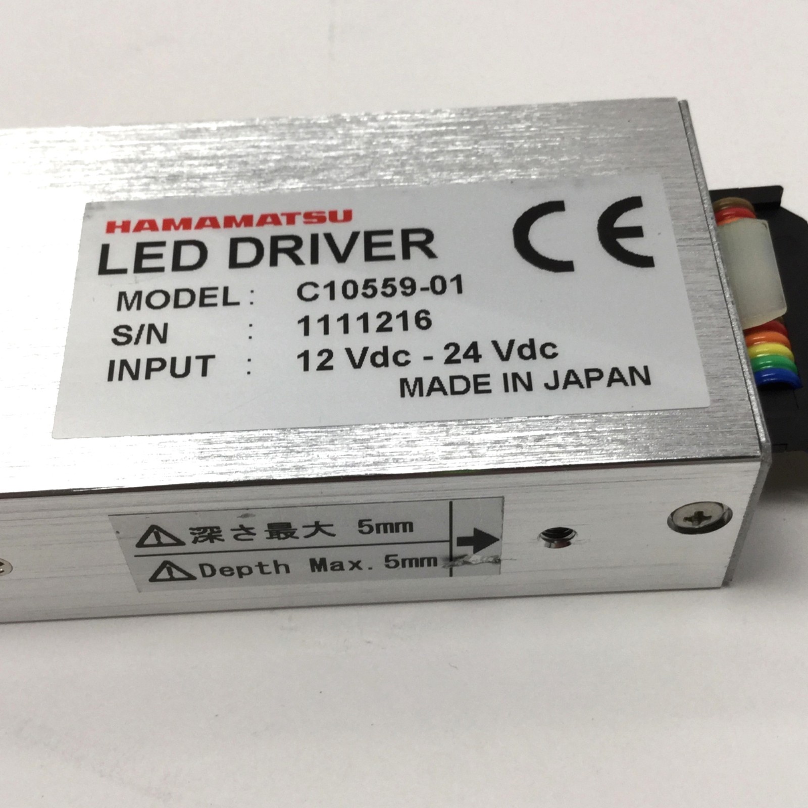 Hamamatsu LC-L2 LightningCure UV LED Spot Light Driver 12-24VDC w/365nm Head