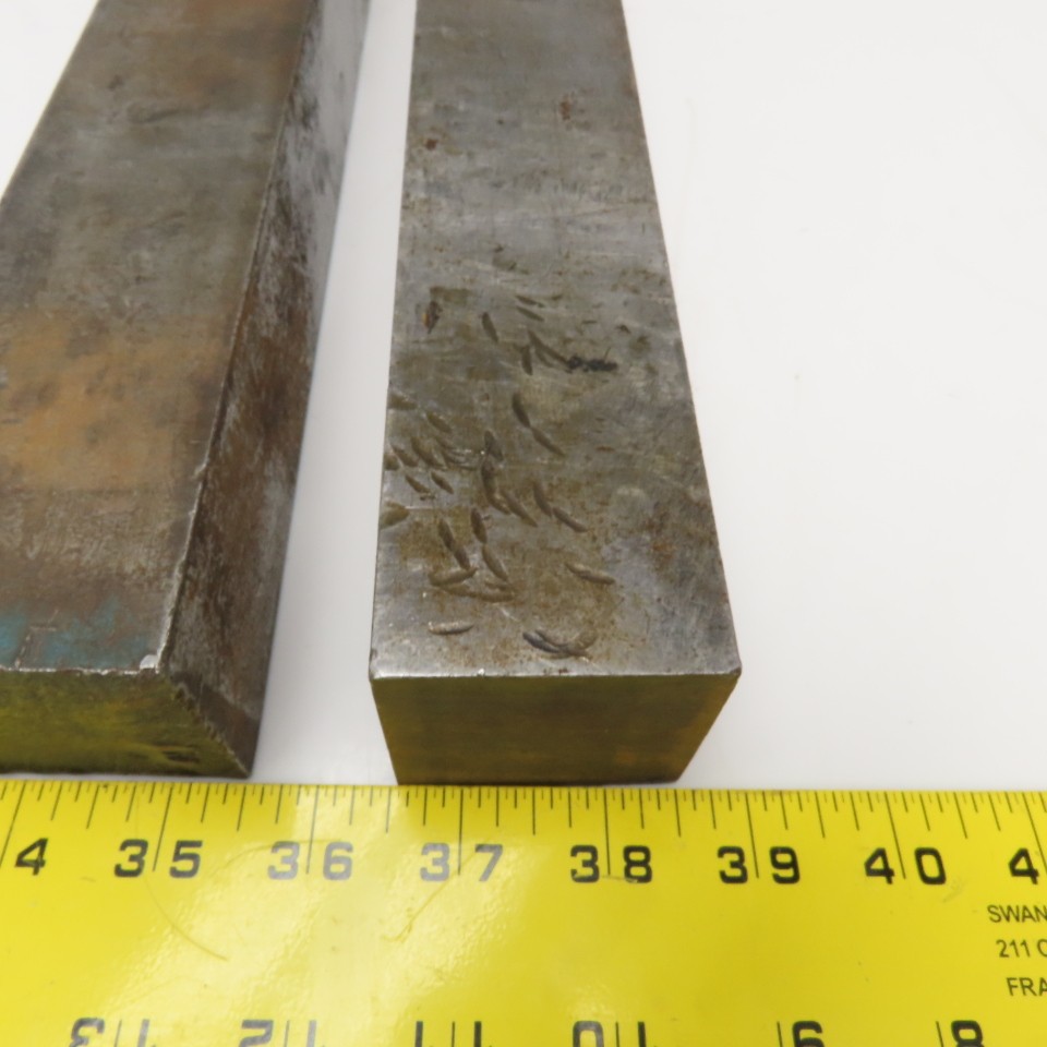 2″ Square Mild Steel Bar Stock 12″ OAL Lot Of 2