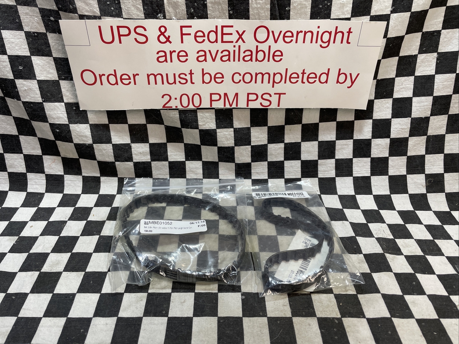 GATES 158L050, Timing Belt, LOT OF 2, SHIPSAMEDAY#1224B25