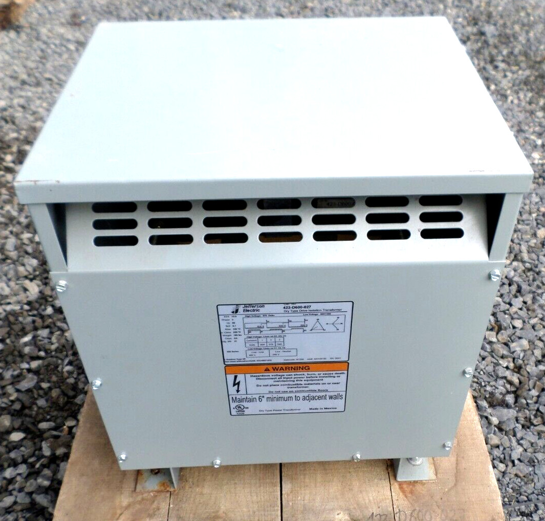 Jefferson 423 Series 15 kVA Dry Type Drive Isolation Transformer 423-D600-027