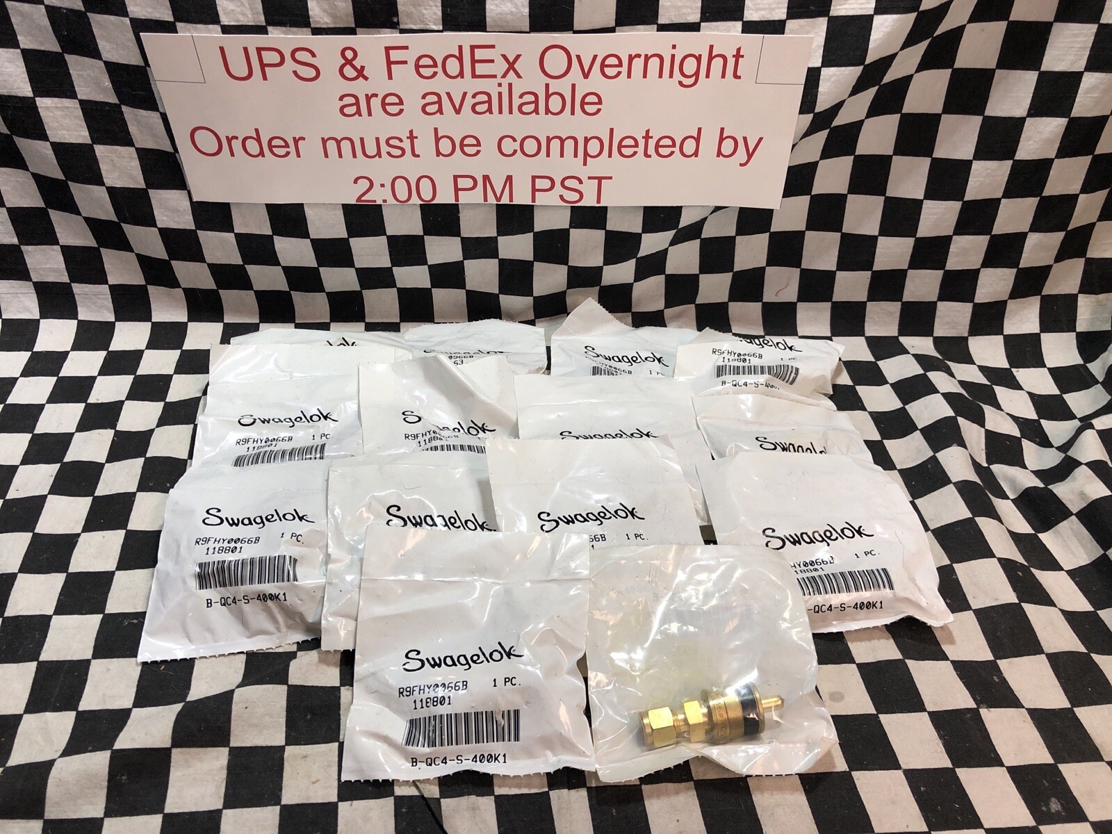 14x Swagelok Quick Connect 1/4″, BLACK KEY, B-QC4-S-400K1, BQC4S400K1 #1649Q19