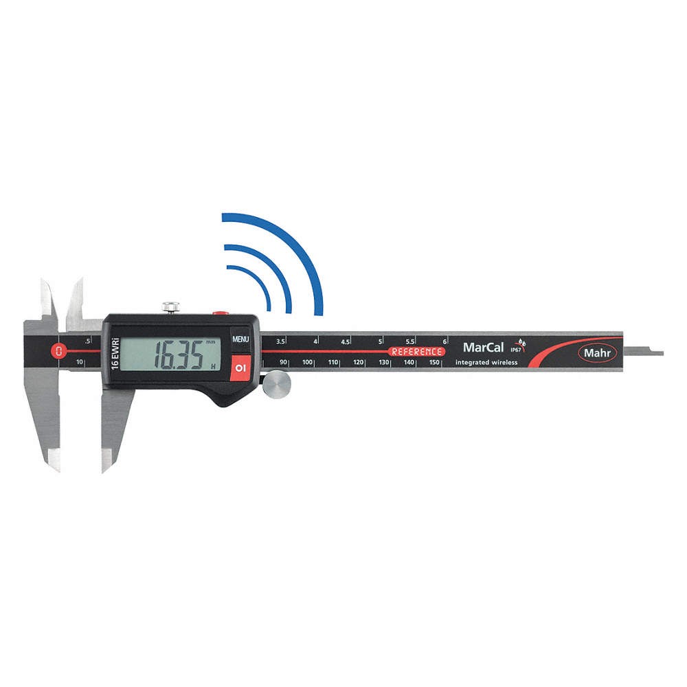 MAHR 4103403 Digital Caliper,0.001 in.Res,Wireless,SS 45PG44