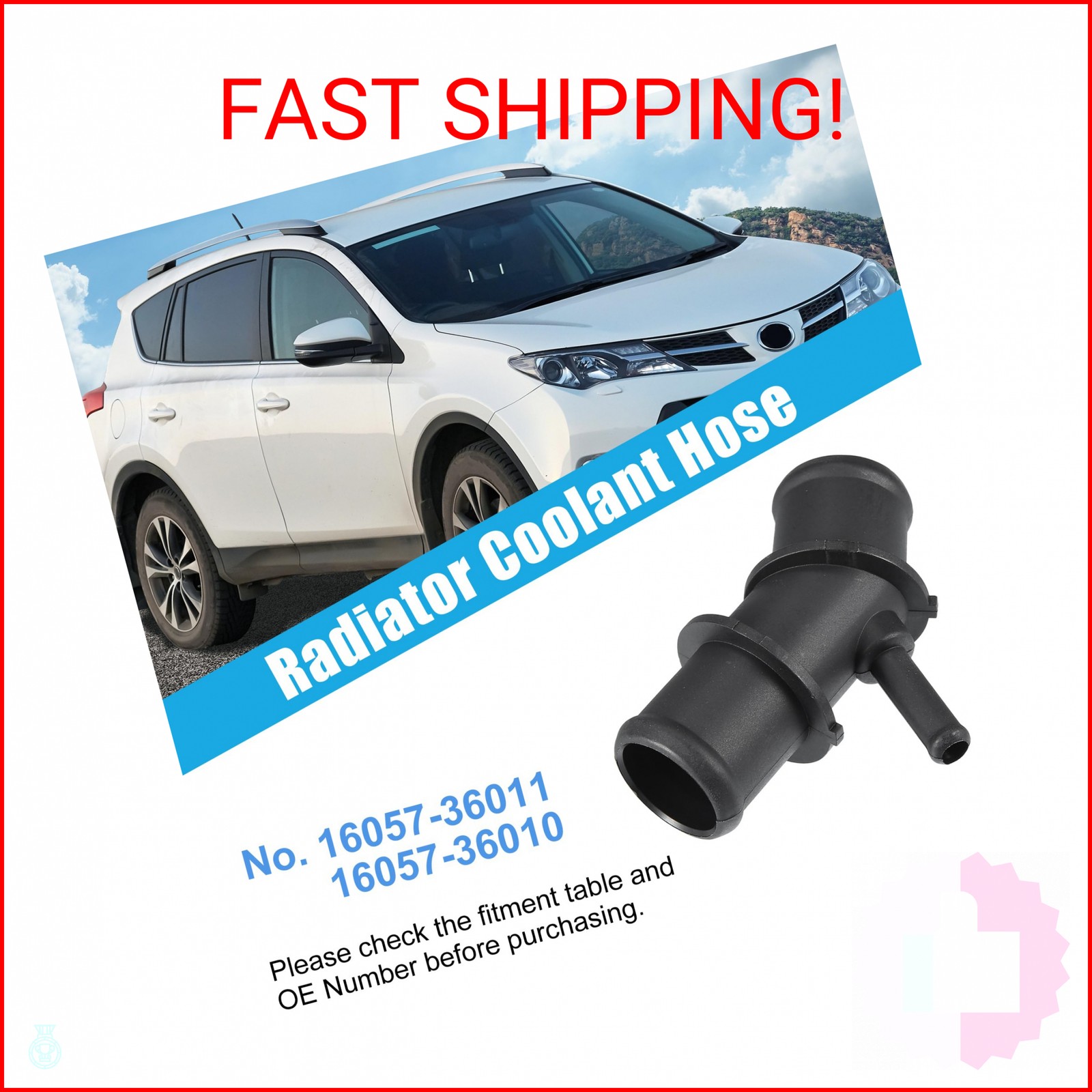 uxcell Radiator Coolant Hose for Toyota RAV4 2009-2012 2.5L L4-Gas Radiator Uppe