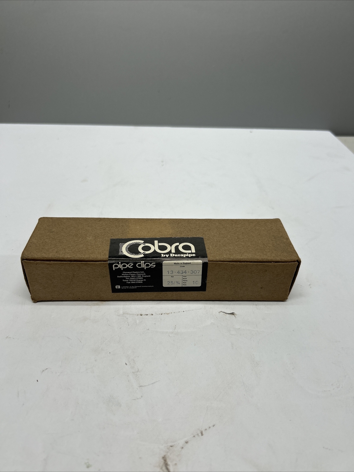 Cobra Pipe Clips . Durapipe 13-434-307 25mm Or 3/4” Box of 10. New