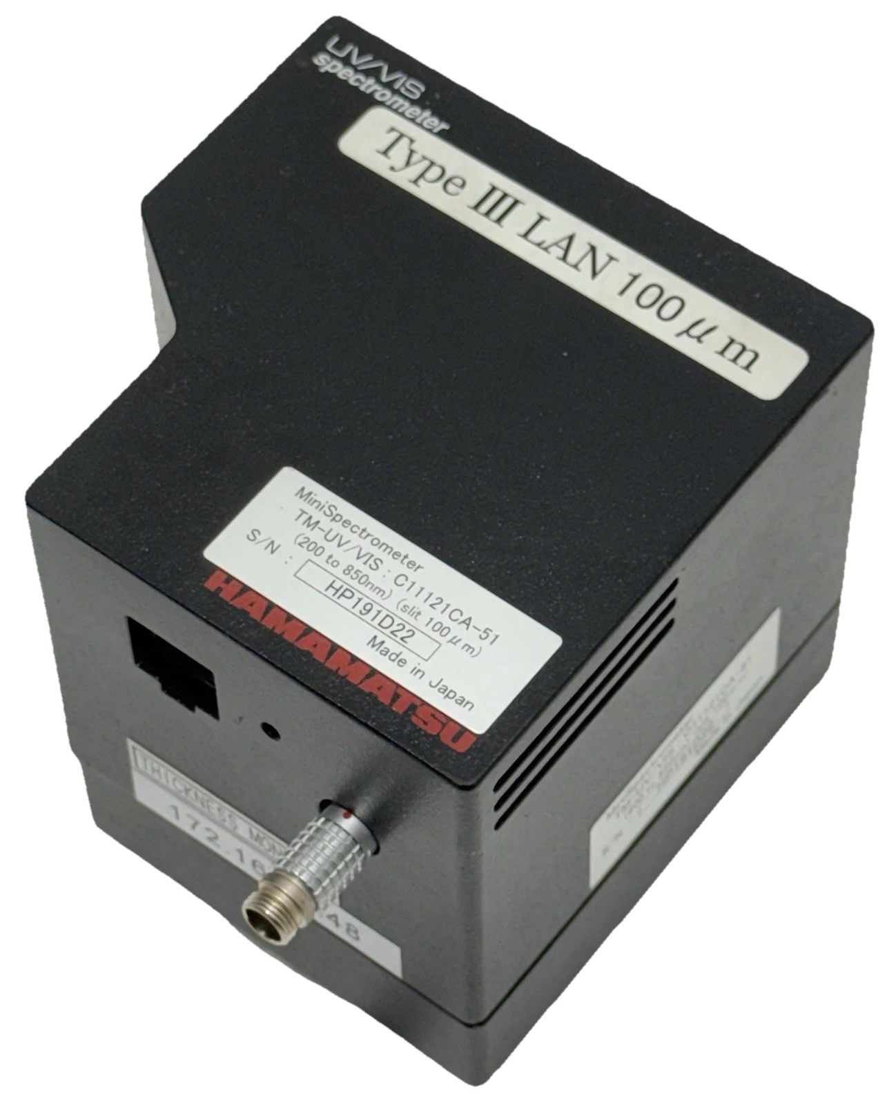 Hamamatsu MiniSpectrometer TM-UV/VIS C11121CA-51