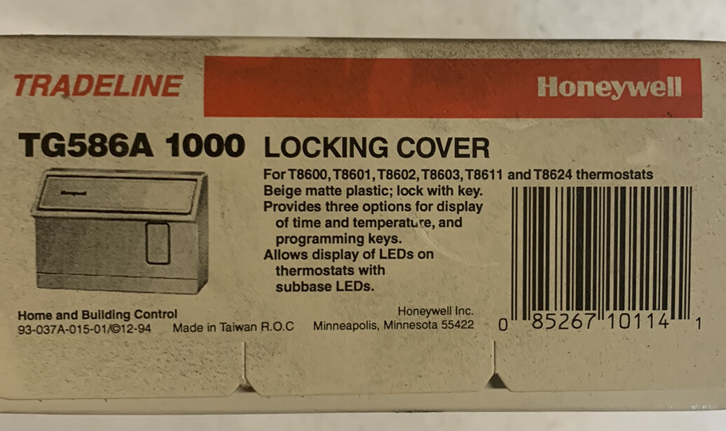 Honeywell TG586A1000 LOCKING COVER for T8600 01,02,03, t8611 & T8624