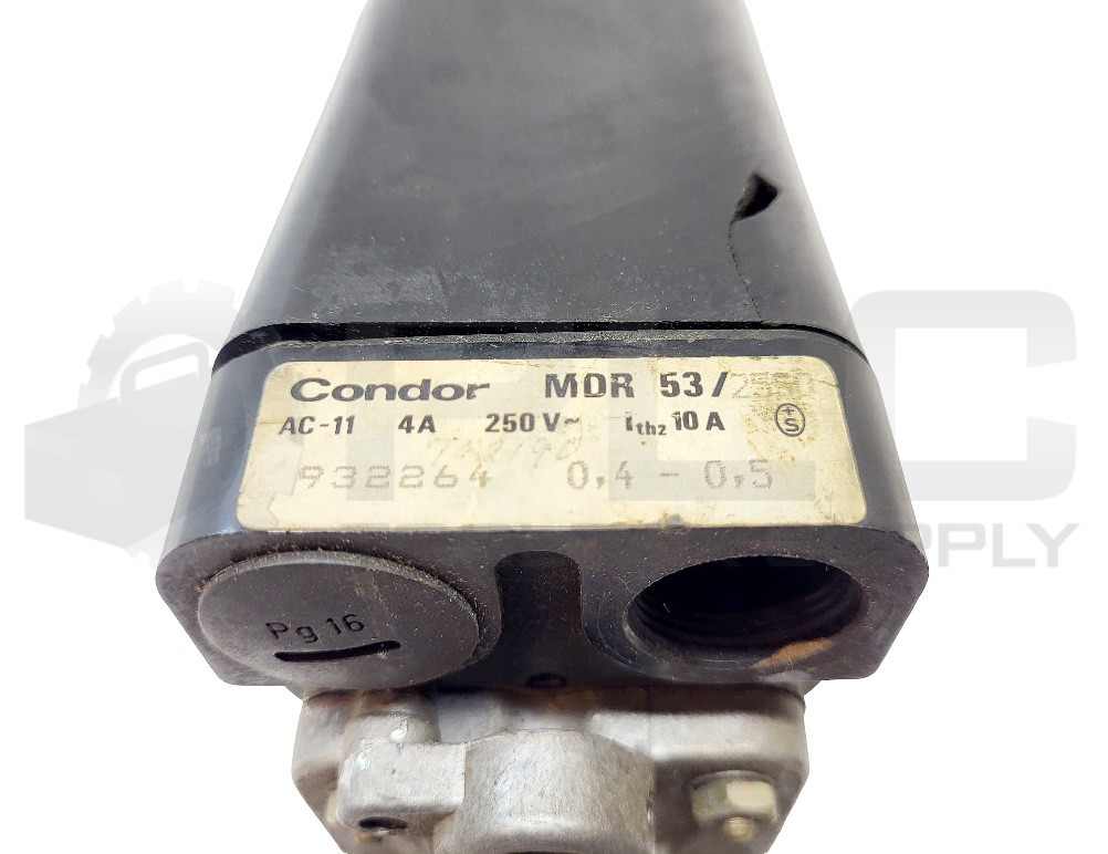 CONDOR MDR53/2550 CONTROL PRESSUR SWITCH 250V 10AMP 0.4-0.5 BAR 932264