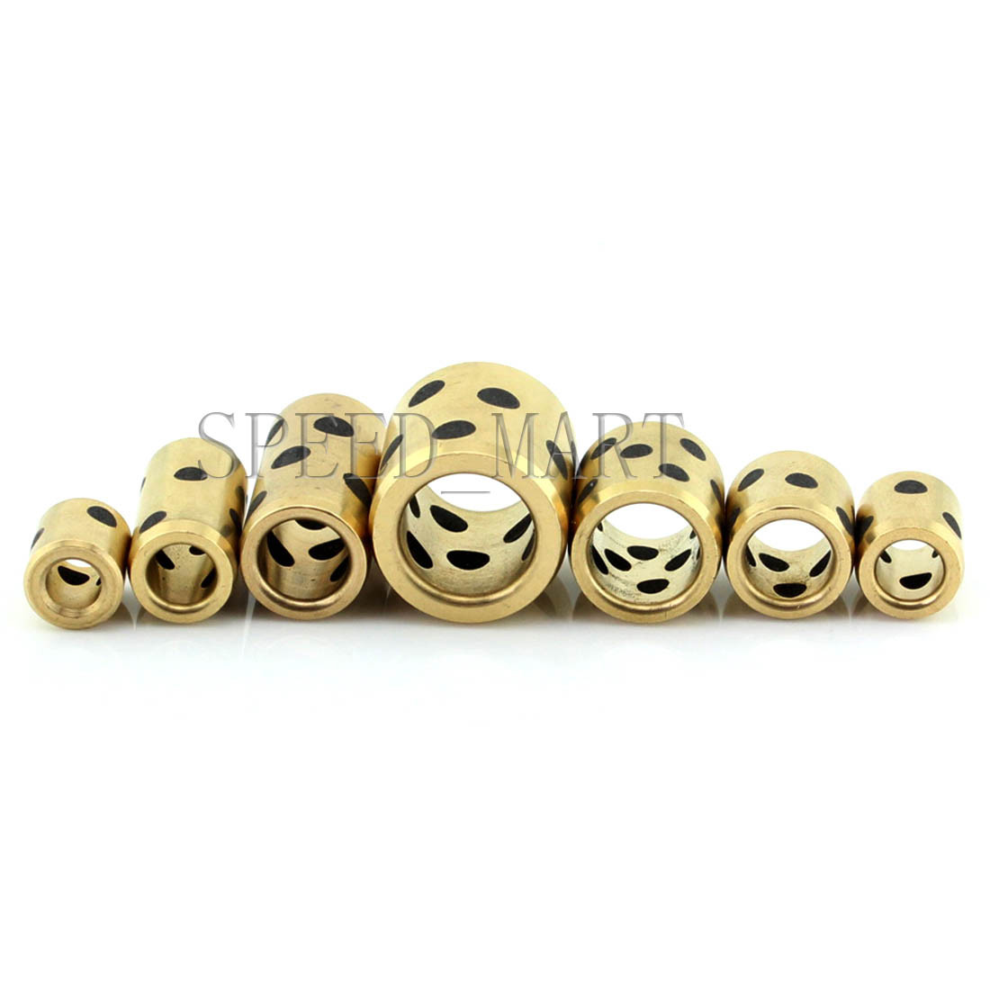 JDB Oilless Graphite Lubricating Brass Bearing Bushing Sleeve 6x10x12mm