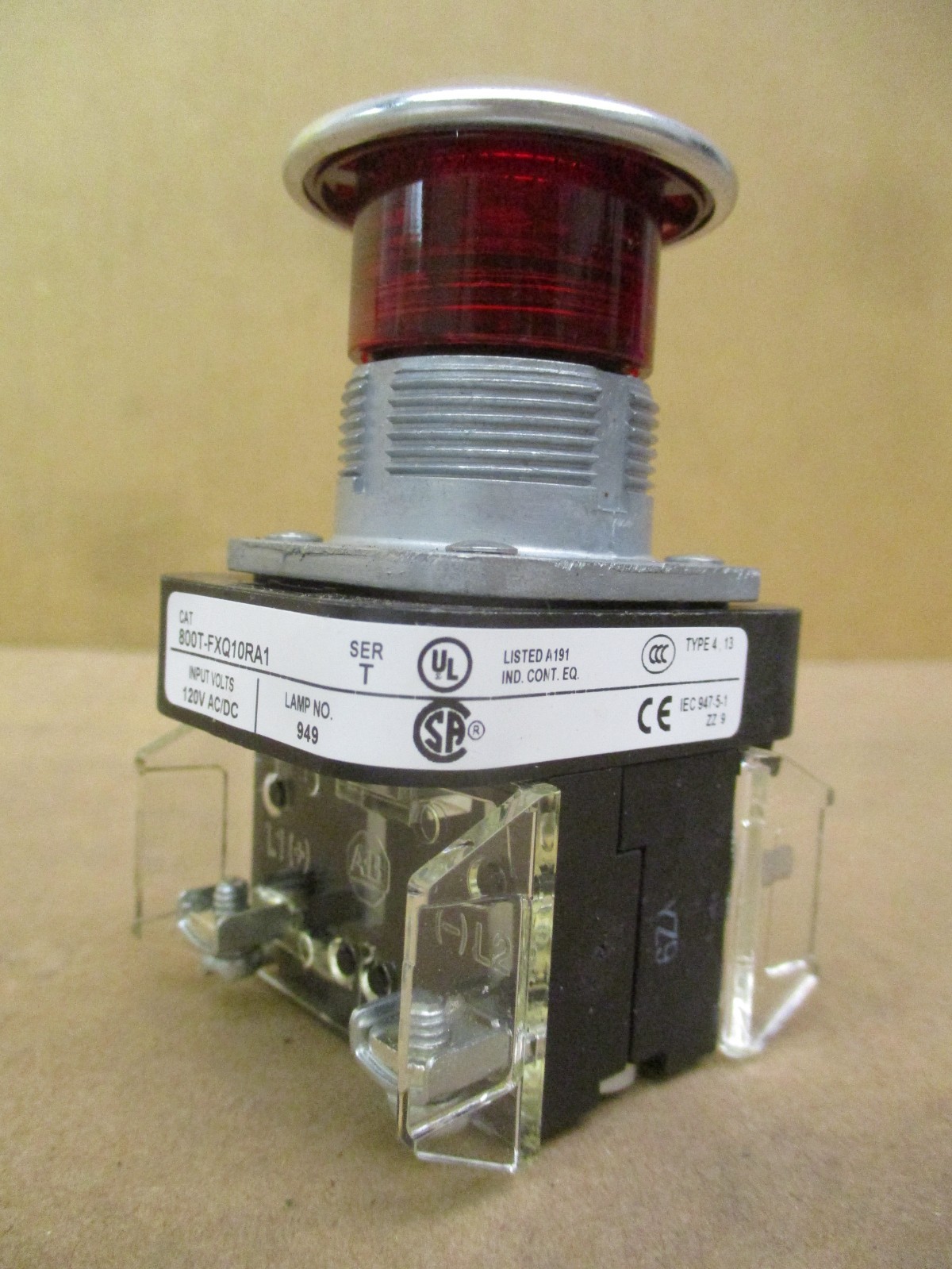 New Open Box Allen-Bradley 800T-FXQ10RA1 2 Position Push Button 52764DN