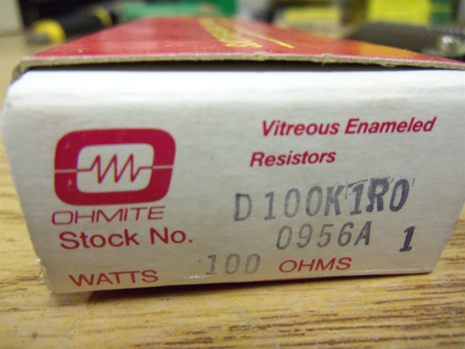 NEW Ohmite D100K1R0 Wirewound resistor 0956A 1 Ohms 100 Watt *FREE SHIPPING*
