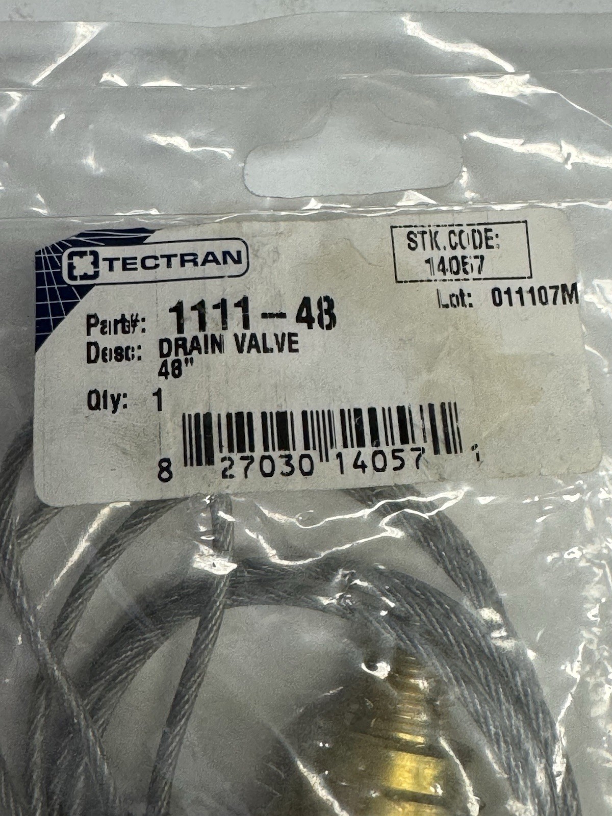 Tectran 1111-48 Drain Valve 1111 48” 14057