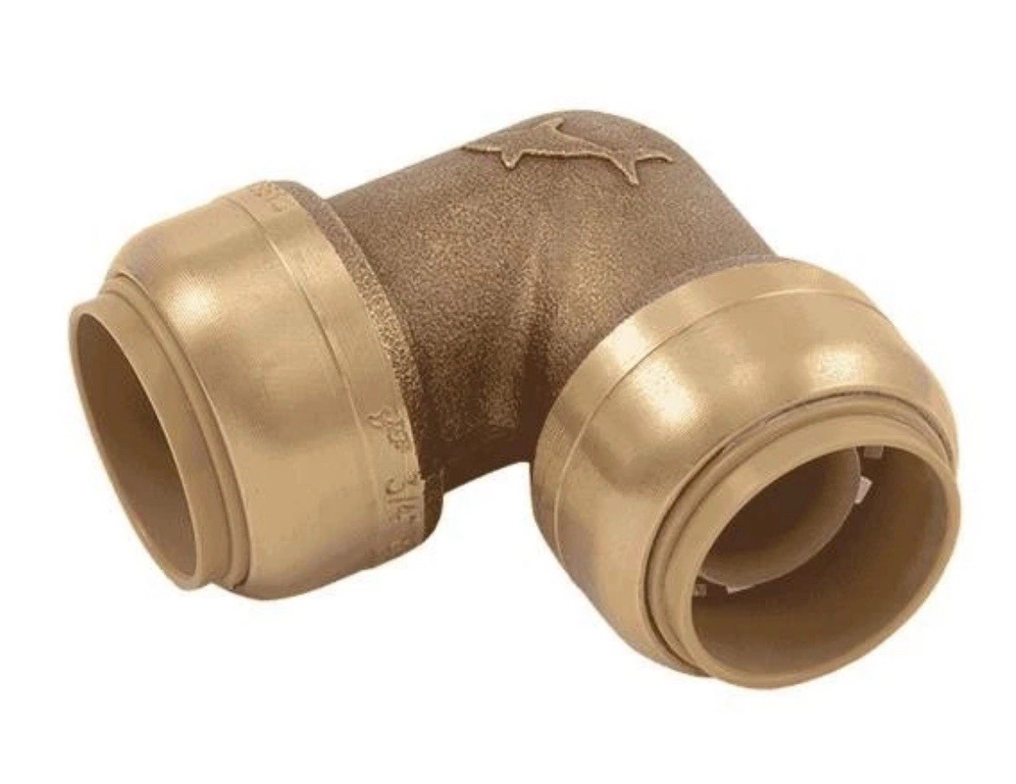 Case of 12, SharkBite U248LF Push-Fit Elbow 1/2 x 1/2, 90 Degree Replacement MPN