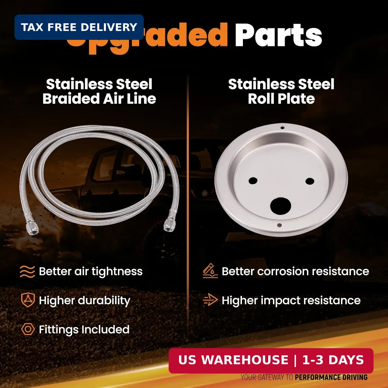5000LB Rear Air Suspension Bag Kit for Ford F250 F350 F450 Super Duty 4WD