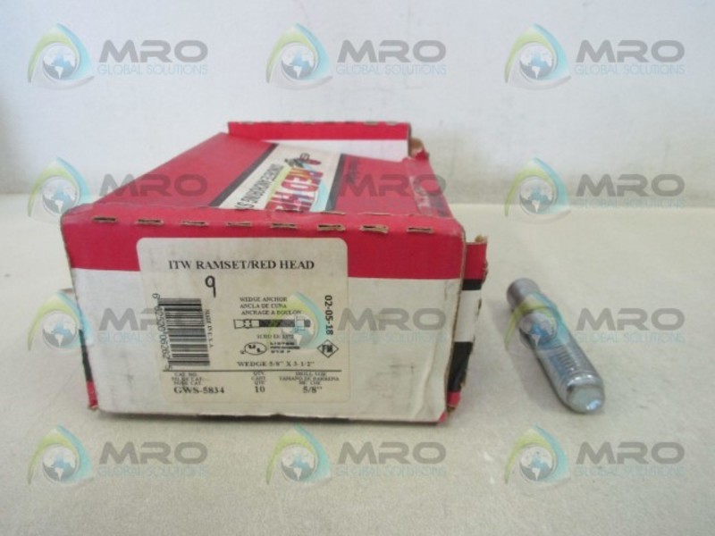 RED HEAD GWS-5834 TRUEBOLT WEDGE ANCHOR (BOX OF 9) NSMP