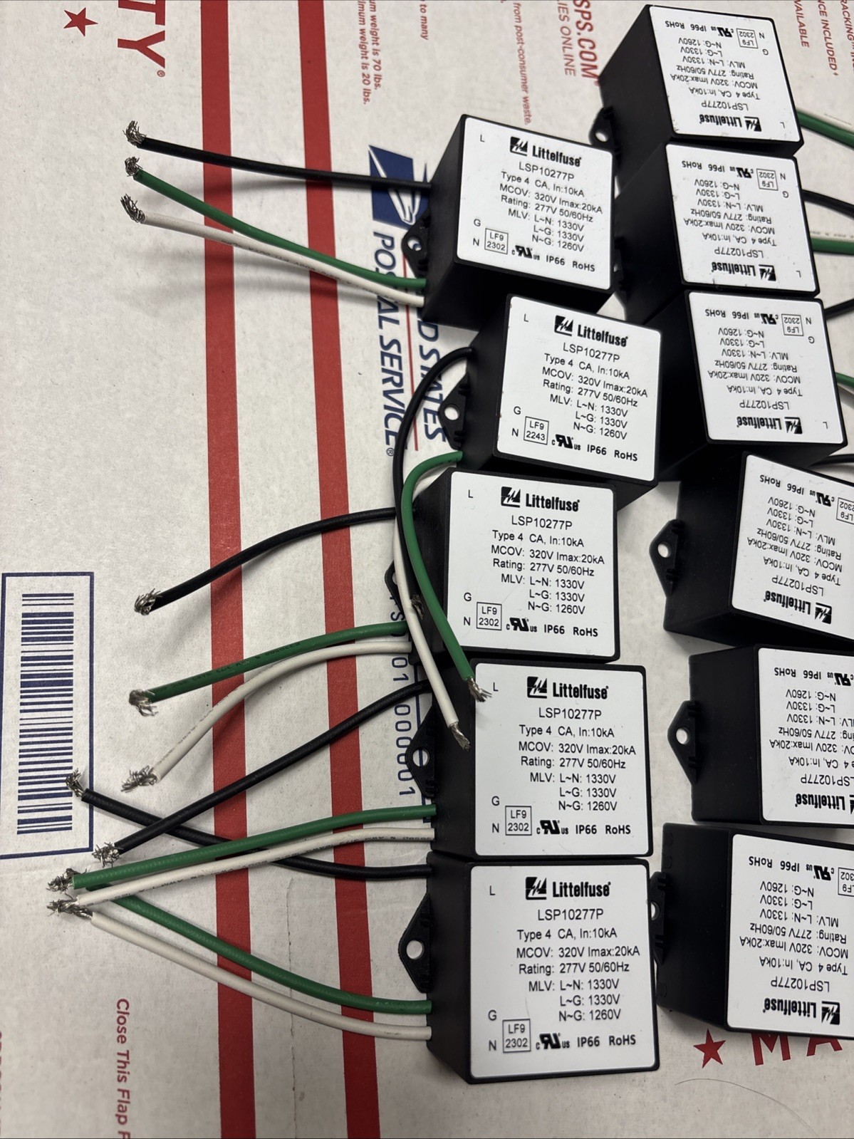 Lot Of 11 Littelfuse 277V LSP10277P Led Driver Surge Protection 277 Vac 50/60Hz