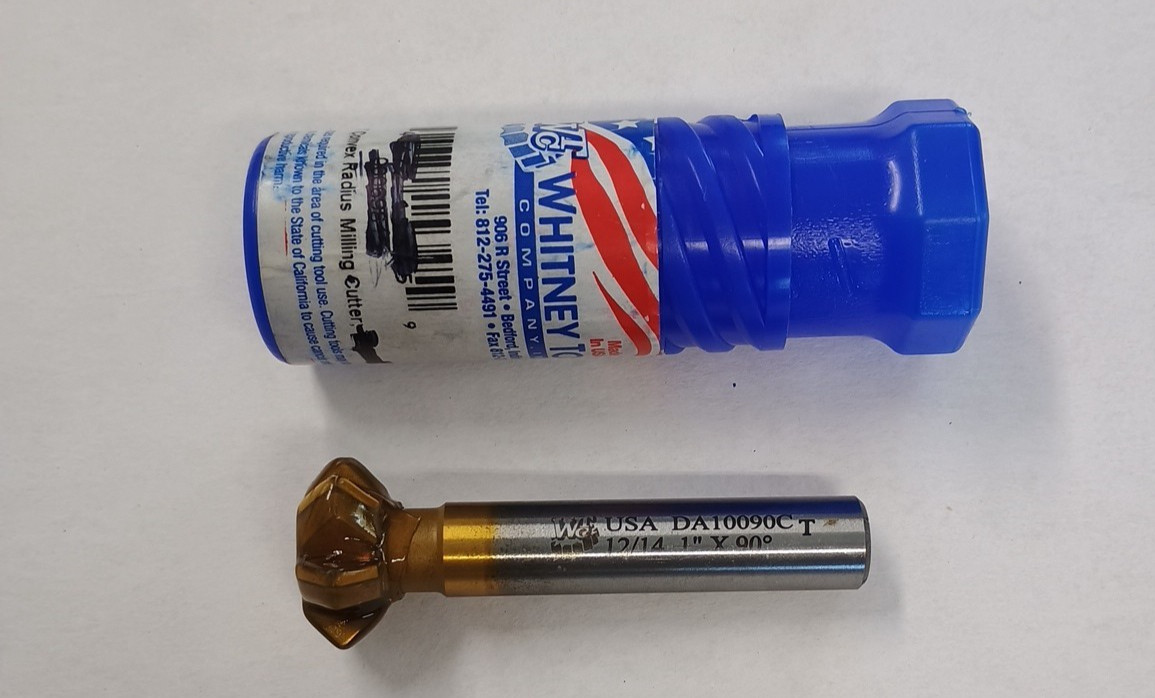Convex Profile EM Carbide tip DA1009CT 12/14 1 x 90 deg. 1/2 shank USA