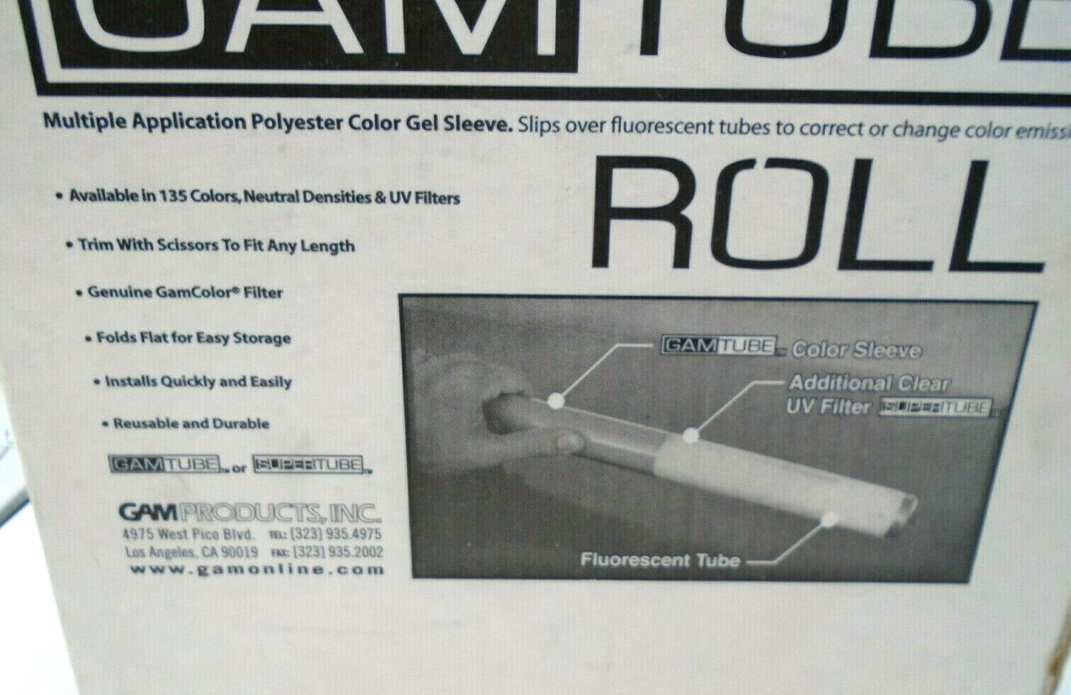 GAMTUBE Gel Sleeve Fits Over Fluorescent Tube Lighting T-8 200 Ft Color #950