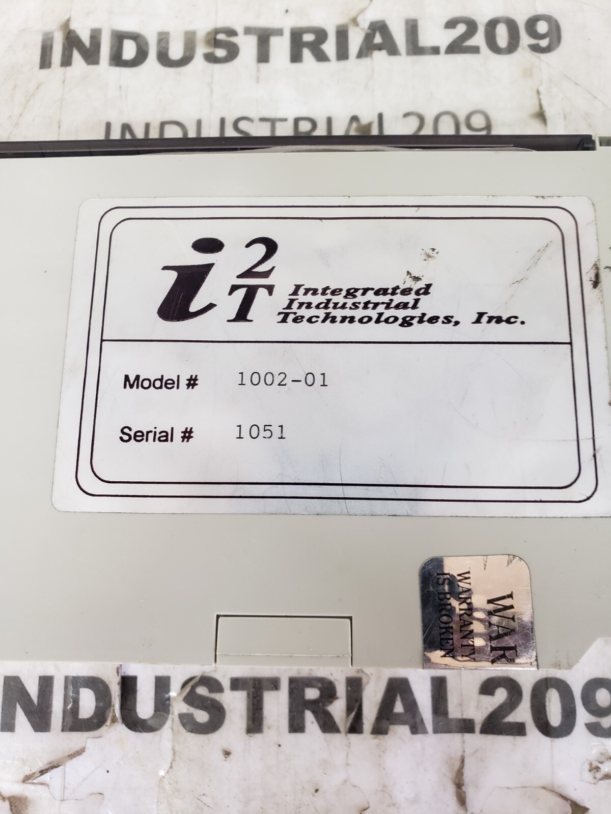 INTEGRATED INDUSTRIAL TECHNOLOGIES 1002-01 CONTROL MODULE