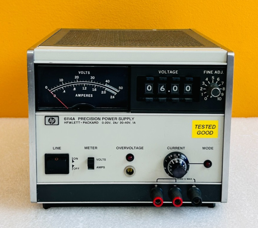 HP Agilent 6114A 40 V-1 A, 20 V-2 A, 50 W, 125/250 VAC, Power Supply. Tested!