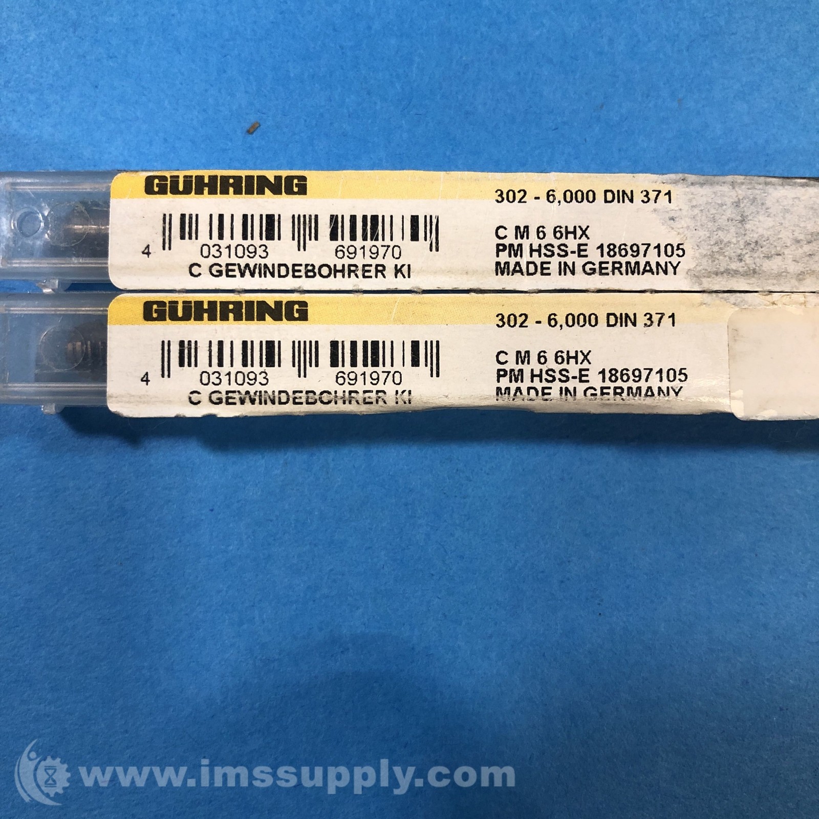 Guhring Inc 9003020060000 Set of 2 M6 x 1 Straight Flute Taps FNFP