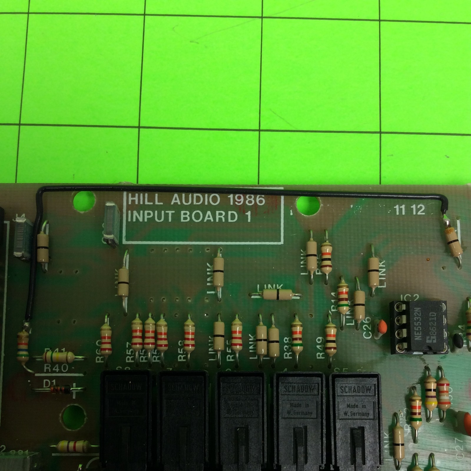 Hill MM1X Audio Mixer Input Board 1 (3 Ports)
