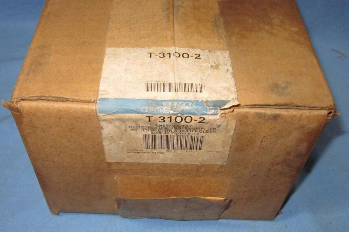 T-3100-2 Johnson Controls Thermostat, Remote MTG, Single Temp Dir.