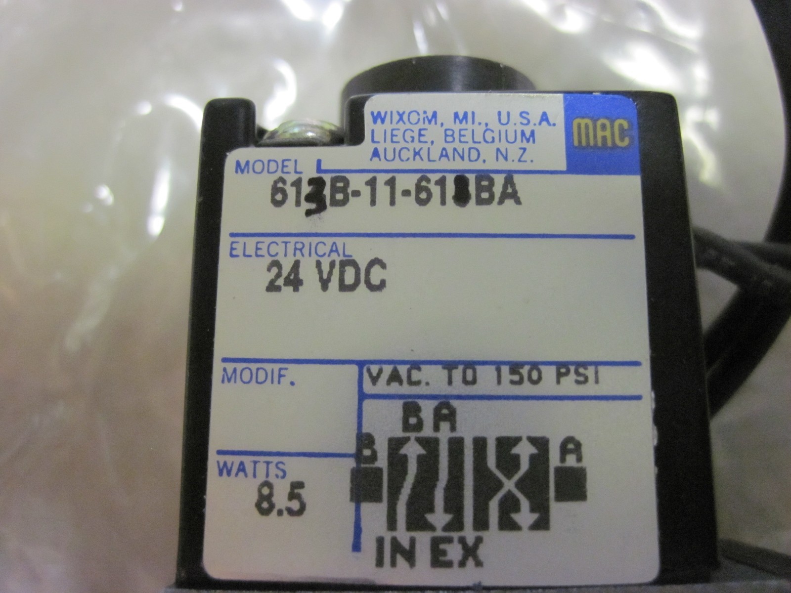 100% WARRANTY (NEW) MAC 613B-11-611BA Valve