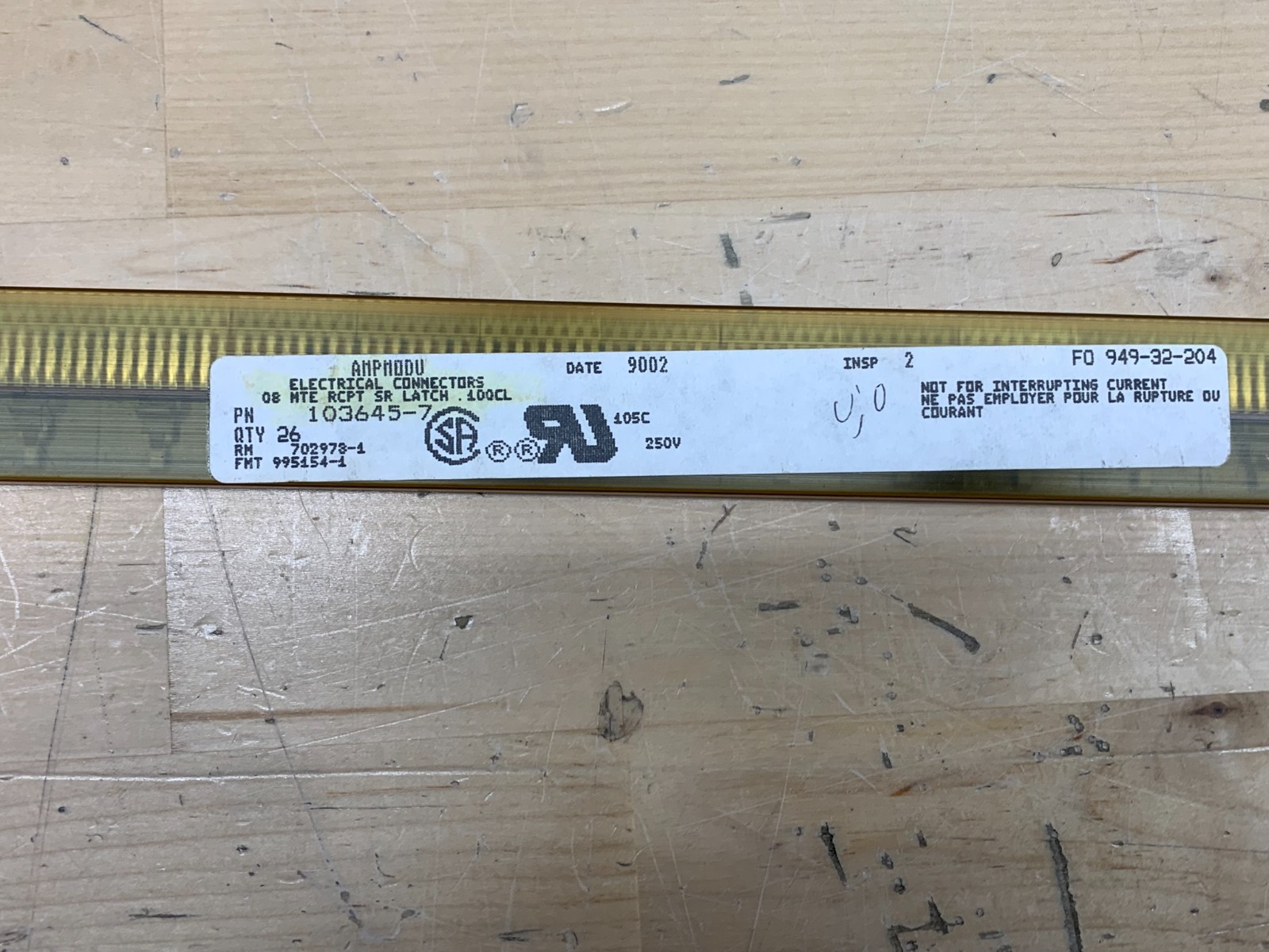 26-pcs TE AMP 103645-7 Connector Rectangular Receptacle 8 Position IDC 22-26AWG
