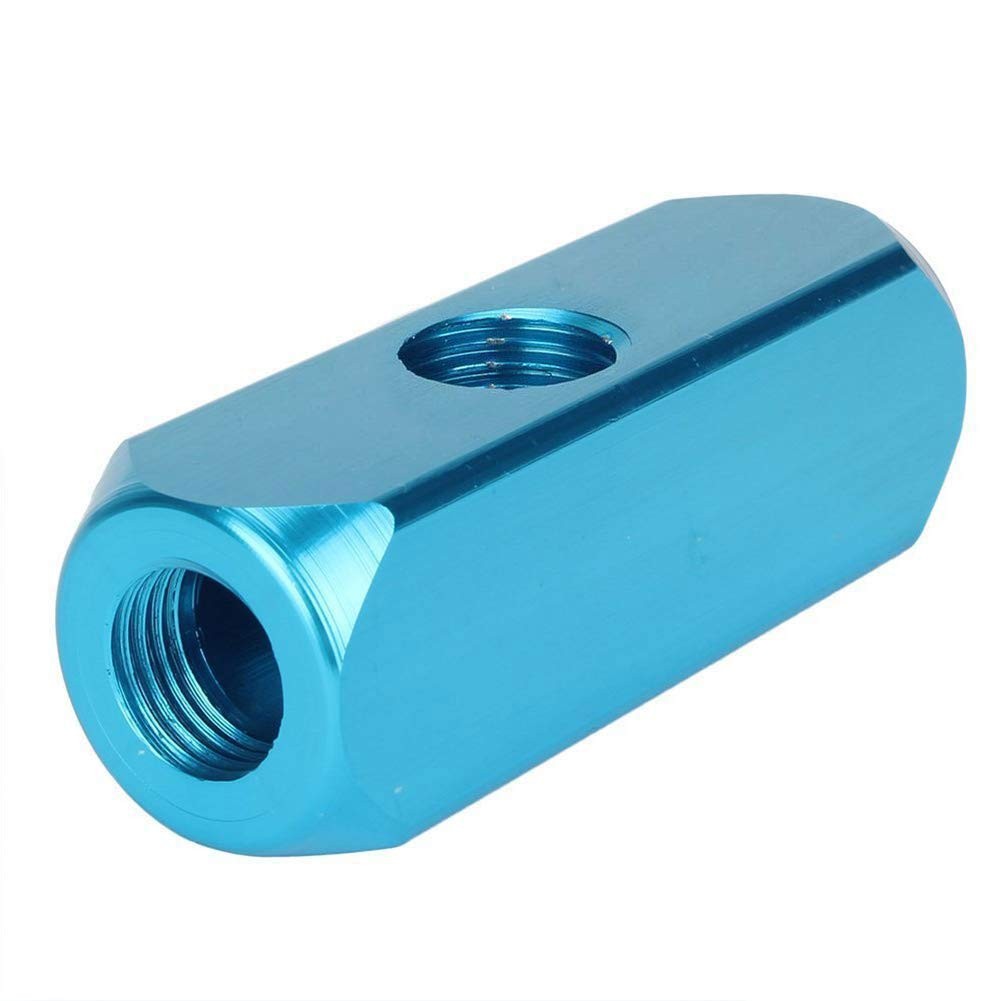 3 Pack 1/4 inch 2 Way 5 Port Aluminum Air Hose Inline Manifold Block Splitter