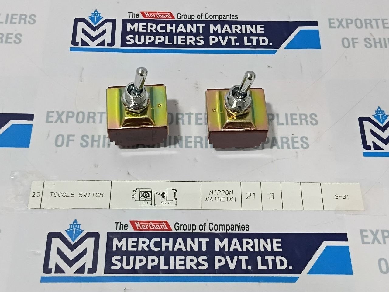 Nikkai S-31 Toggle Switch D-42821-1 25A 125V.AC 9A 250V.AC (Lot of 2 Pcs)