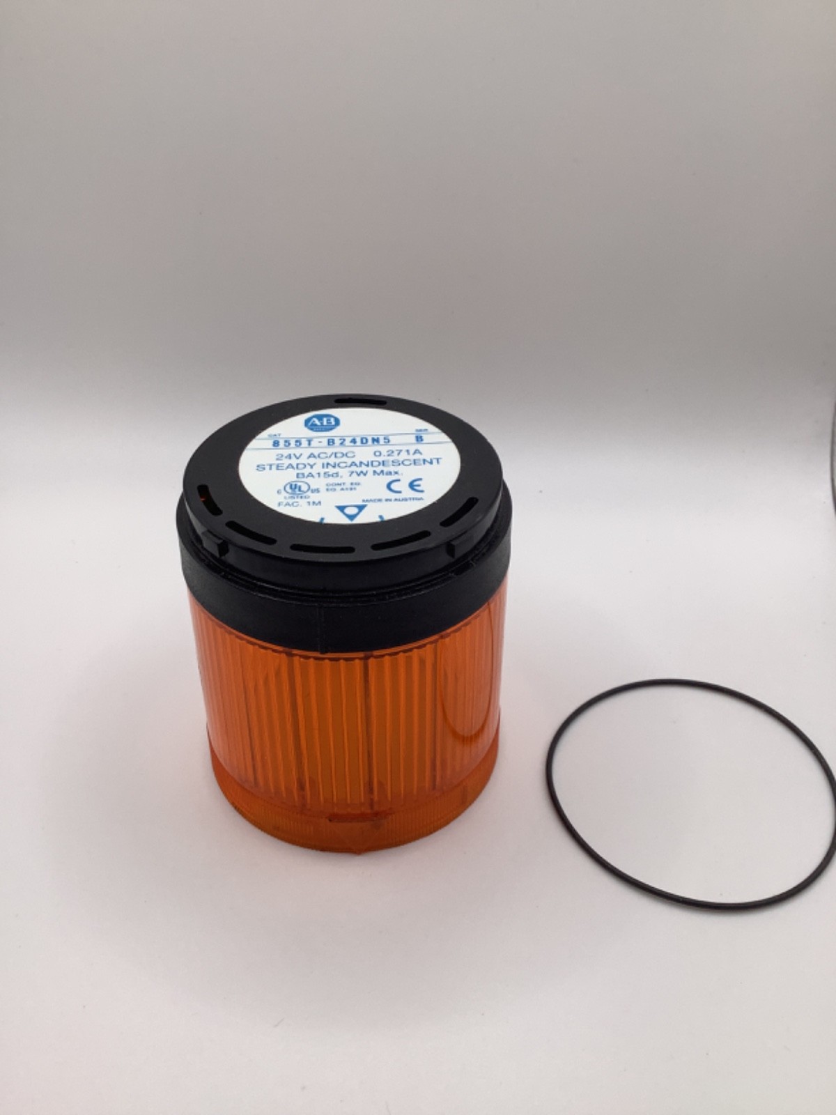 NEW! ALLEN BRADLEY 855T-B24DN5 Ser. B Stack Light Amber. NEW Old Stock *D15