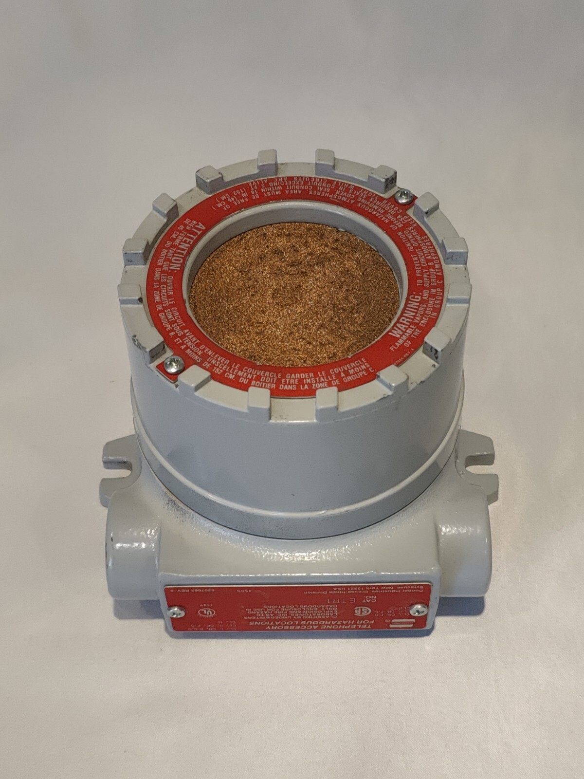 Cooper Crouse Hinds ETR1 Explosion Proof Telephone Ringer Enclosure