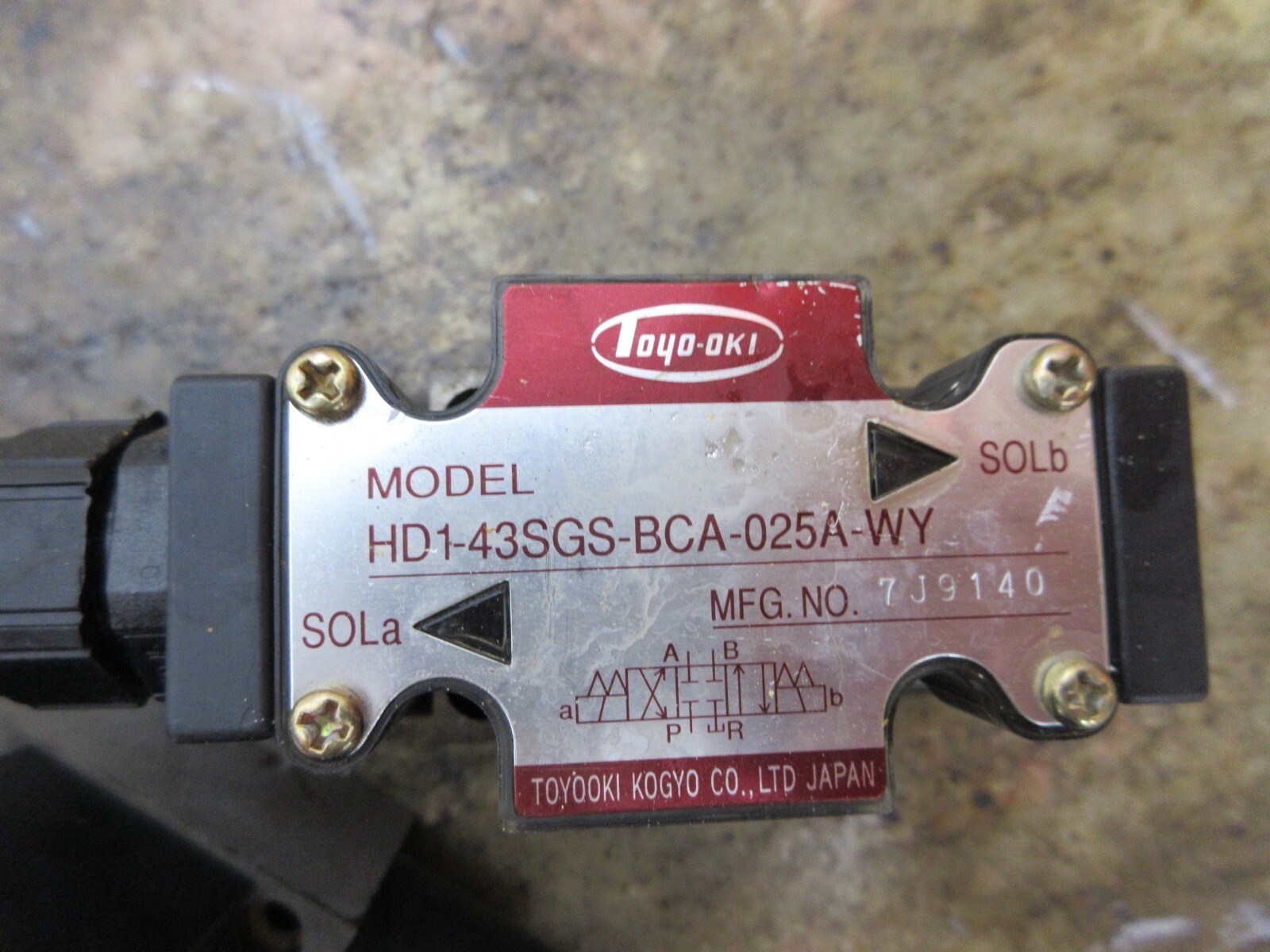 TOYO OKI VALVE HDI HD1-43SGS-BCA-025A-WY HDI-43SGS-BCA-025A-WY EACH 1