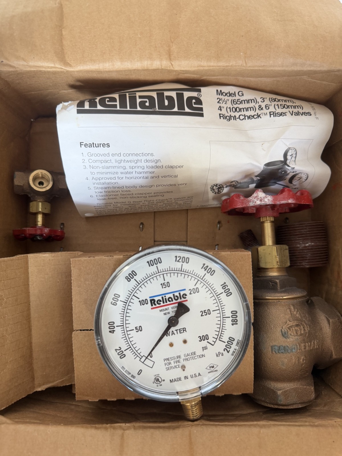 Reliable 2-1/2″ & 3″ Trim for MODEL G RISER CHECK VALVE 6506000030