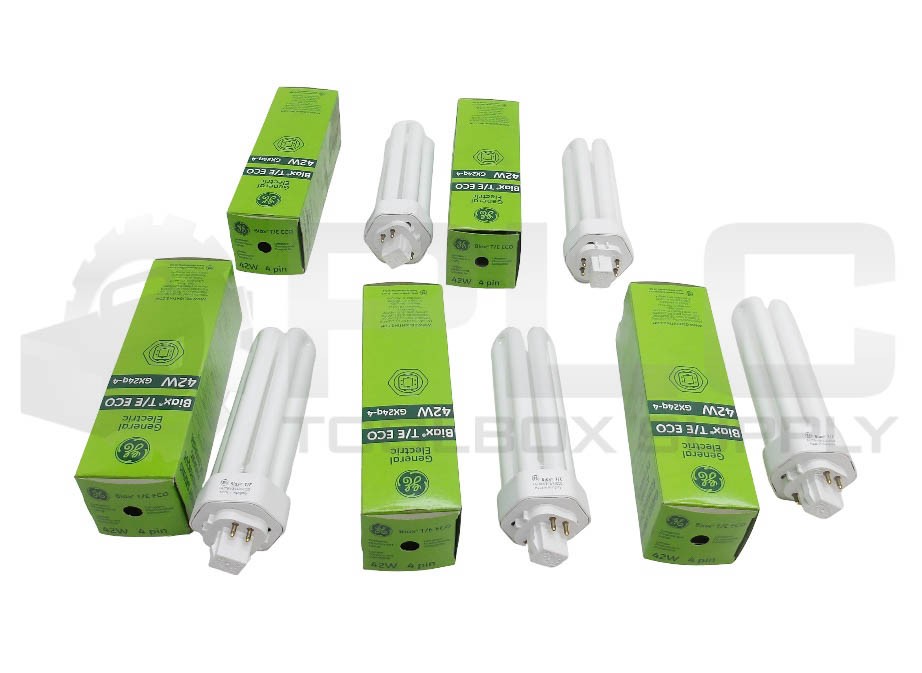 LOT OF 5 NEW GENERAL ELECTRIC GX24Q-4 FLUORESCENT BULB 42W
