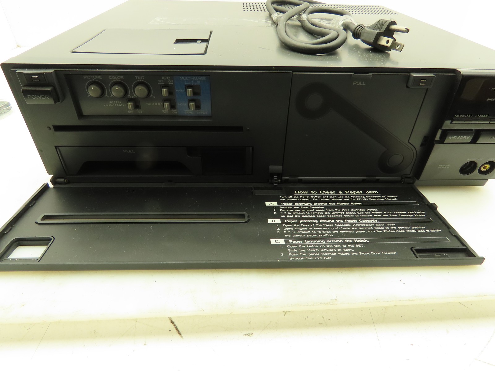 Mitsubishi CP-10U Video Printer Color Remote