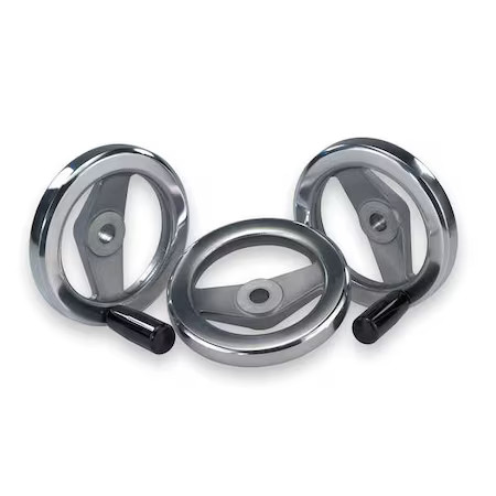 Kipp K0162.2125Xcp 2-Spoke Handwheel, Aluminum, Diameter D1= 125 Mm, Bore Dia.