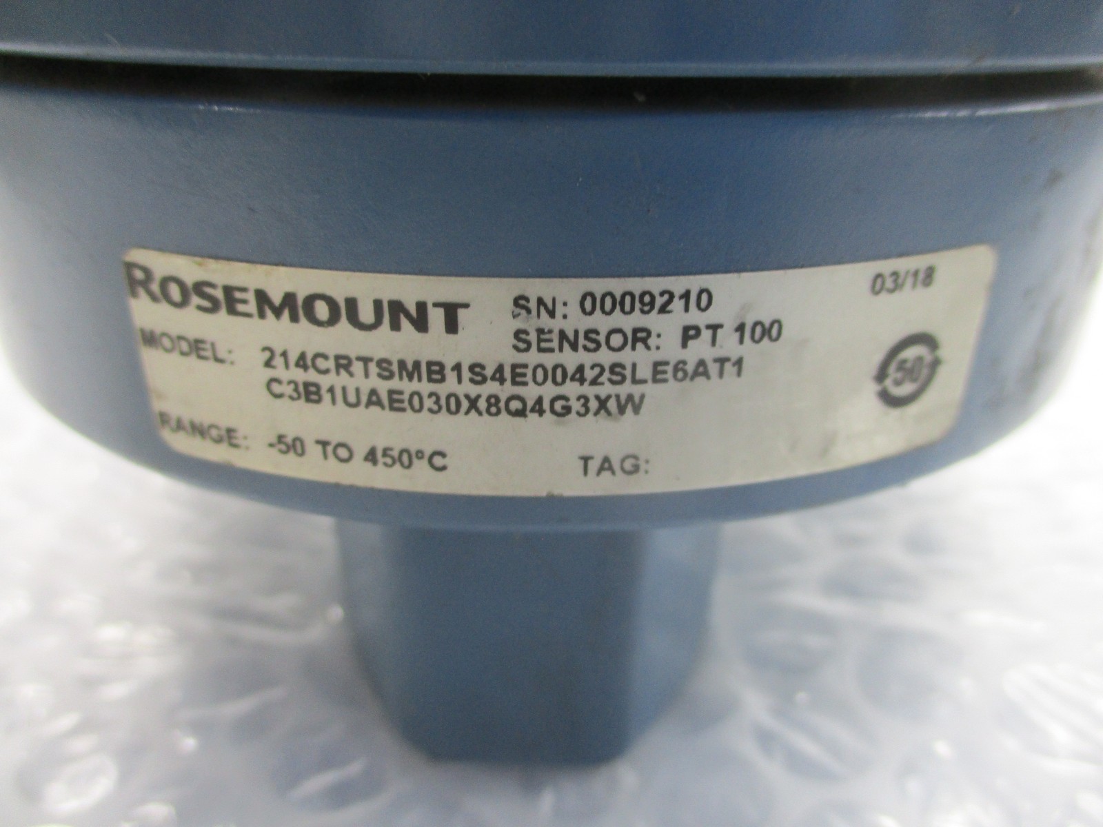 ROSEMOUNT 214CRTSMB1S4E0042SLE6AT1 C3B1UAE030X8Q4G3XW SENSOR UNMP