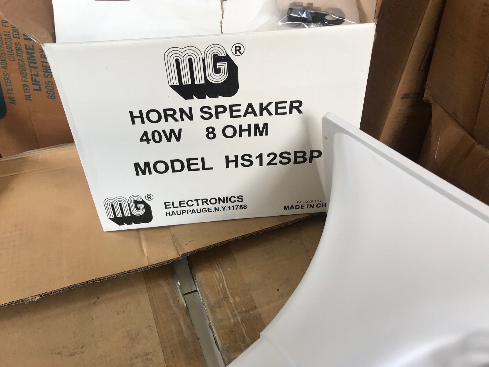 MG Electronics Horn Loud Speaker HS-12SBP 40w 8 Ohm White Sports church Quality