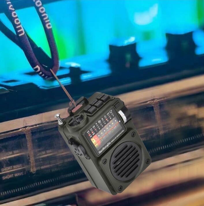 HRD-700 AM FM Radio Music Player Portable Receive Signal Rechargeable Speaker