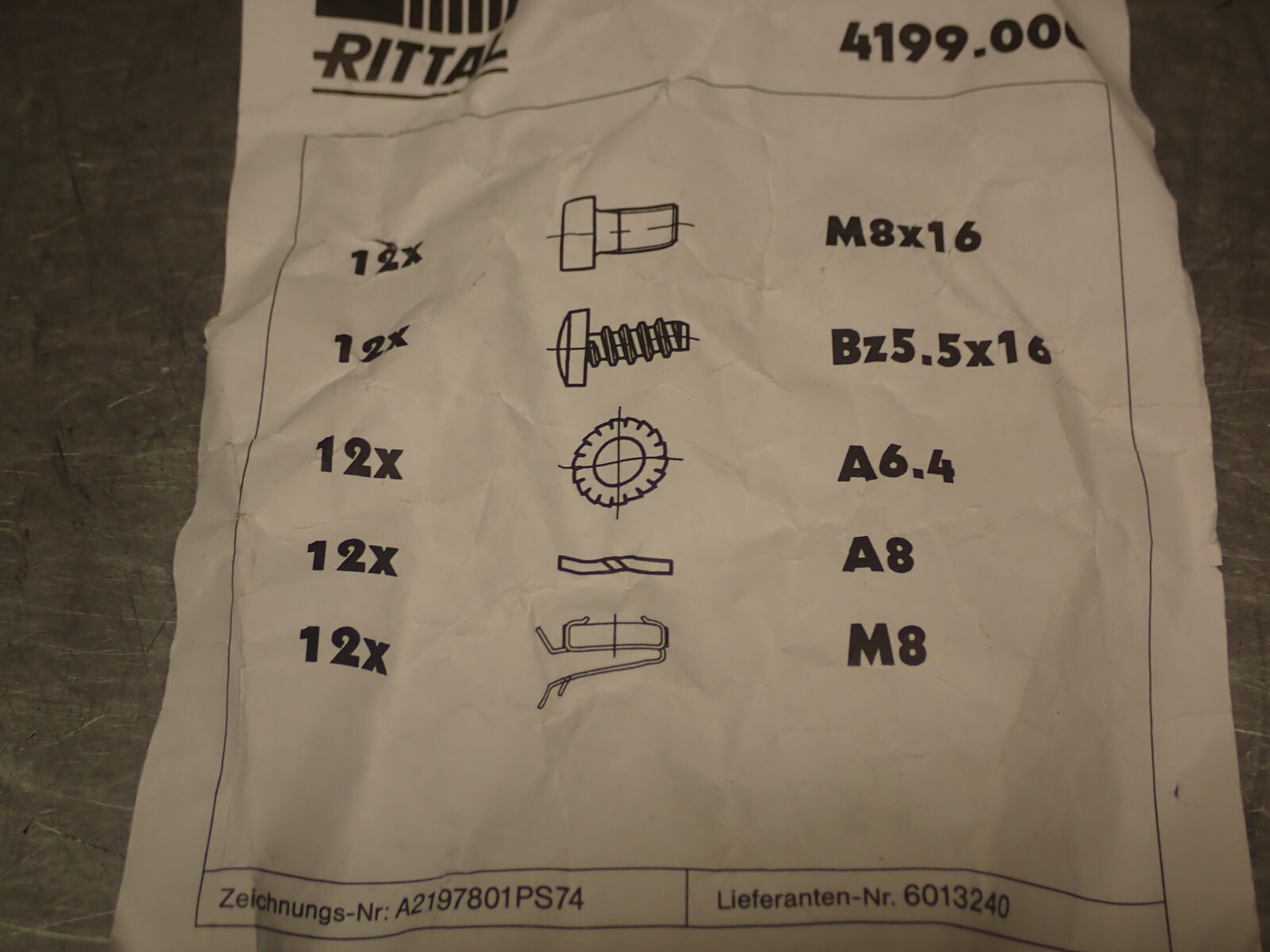 Rittal 4199.000 Spacer Die Cast Kit New Old Stock See All Pictures