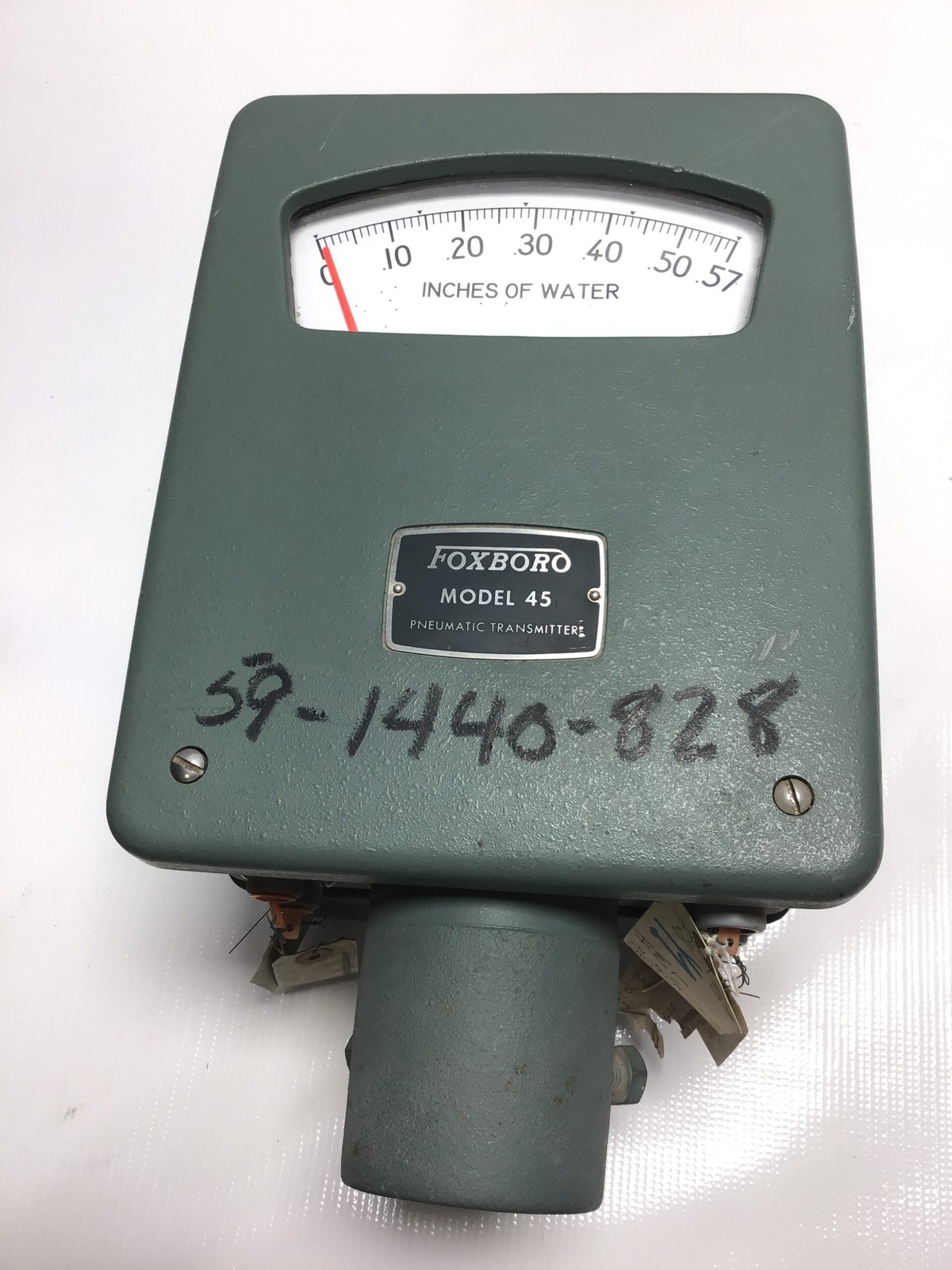 Foxboro Model 45 Pneumatic Transmitter 0-.57 Inches of Water 20 PSIG Air Supply